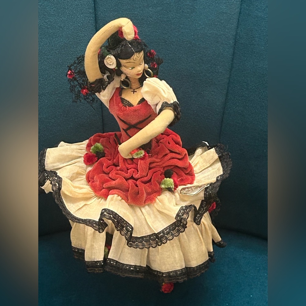 Vintage Spanish Flamenco Dancer Figurine, Klumpe (Galia), Barcelona 1930-1960s